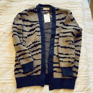 NWT JOHN + Jenn raven animal kingdom cardigan